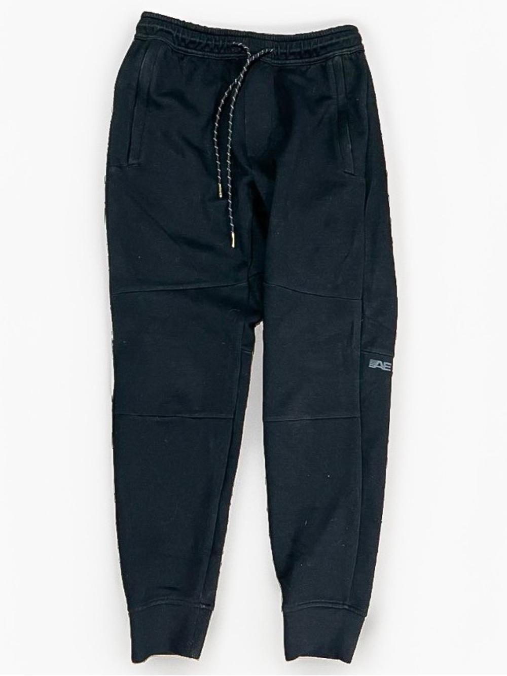 American Eagle AE Men’s Black Tech Fleece Jogger Sweatpants Drawstring Cuffed